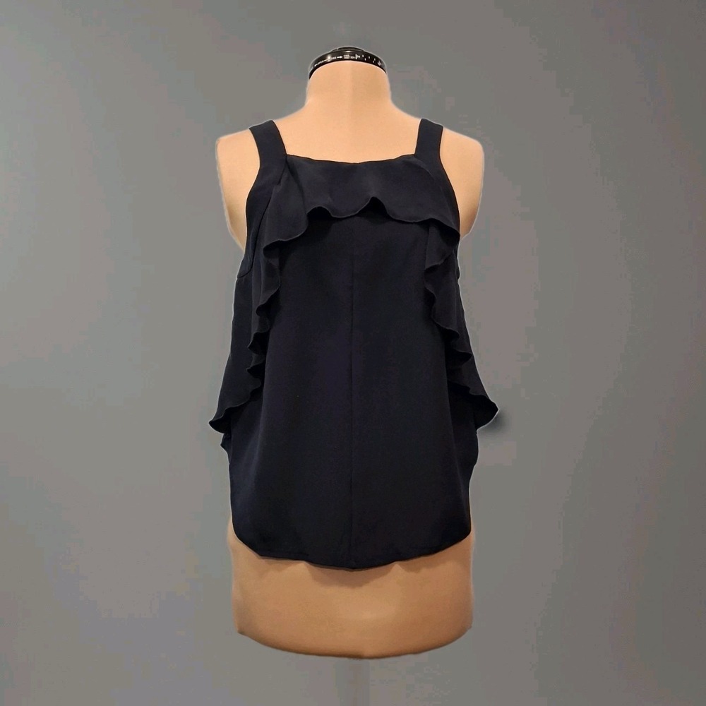 Rachel Comey Womans Camisole Size 4 Silk Navy Ruffle Career‎ Office Minimalist